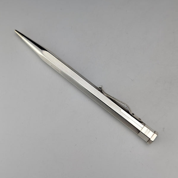 英国ヴィンテージ ヤード・オ・レッド ロールドシルバー製 推進式ペンシル ヘキサゴン 紙箱入り